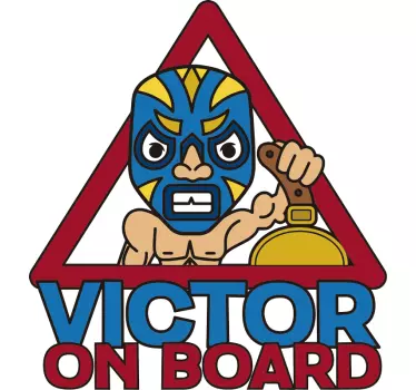 Autocolante para veículos bebe lutador - TenStickers