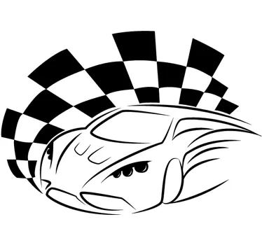 autocolante para carros de corrida - TenStickers