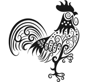 Autocolante para janelas de galo abstrato - TenStickers