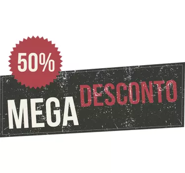 Autocolante para montras mega descontos - TenStickers