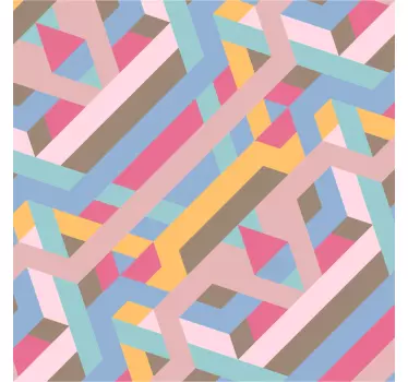 Película decorativo para móveis padrão retro abstrato - TenStickers