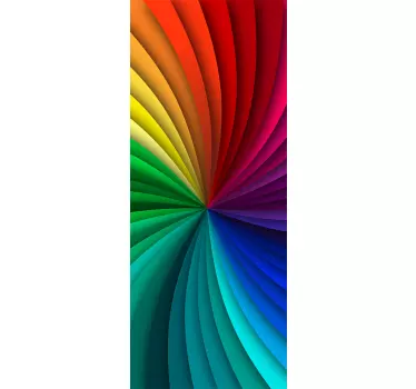 Autocolante para porta colorido caleidoscópio - TenStickers