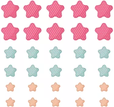 Autocolantes pequenos decorativos padrão com estrelinhas - TenStickers