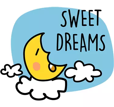 Autocolante para quarto infantil Lua adormecida - TenStickers
