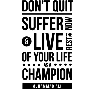 Autocolante parede Don't quit - TenStickers