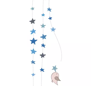 Autocolante passaro com estrela - TenStickers