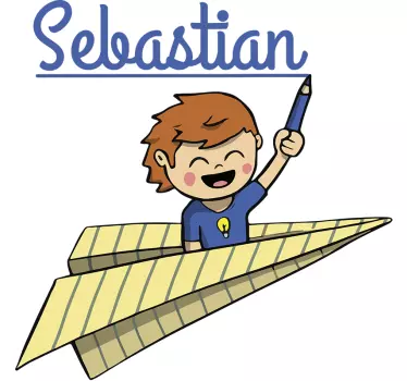 Autocolante personalizado estudante - TenStickers