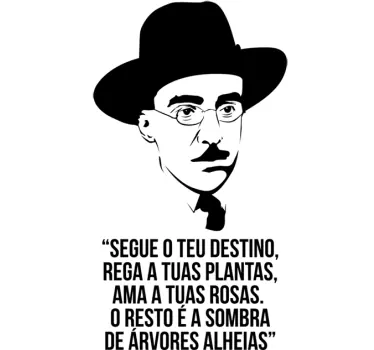 Autocolante poema destino Pessoa - TenStickers