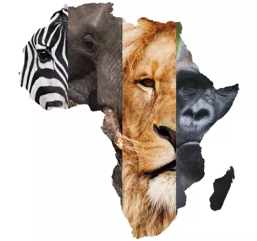 Autocolantes para quarto infantil animais africa - TenStickers