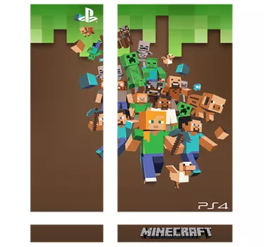 Vinil autocolante skin para ps4 minecraft - TenStickers