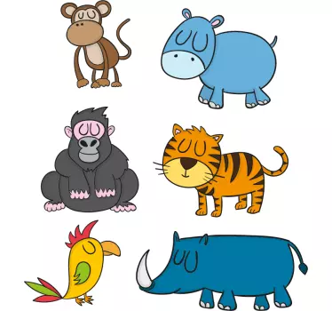 Autocolantes pequenos decorativos animais a dormir - TenStickers