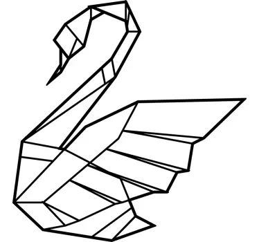 Autocolantes decorativos de pássaros e aves cisne em origami - TenStickers
