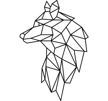 Autocolantes com animais selvagens Lobo geométrico - TenStickers