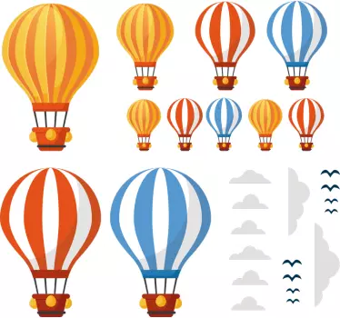 Autocolantes pequenos decorativos padrão de balão - TenStickers