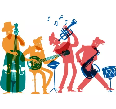 Autocolantes musica músicos jazz - TenStickers