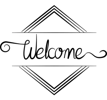 Autocolantes para hall de entrada welcome minimalista - TenStickers