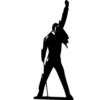 Autocolantes musica  Silhueta Freddie Mercury - TenStickers