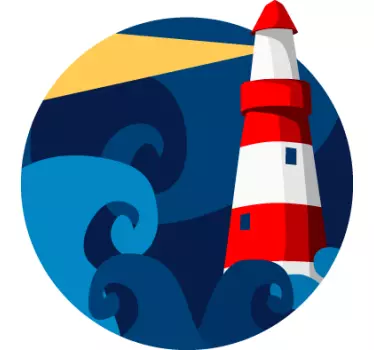 Autocolantes de viagens e aventuras vinis decorativos farol - TenStickers