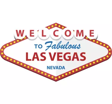 autocolantes decorativos de banners Bem-vindo a las vegas - TenStickers