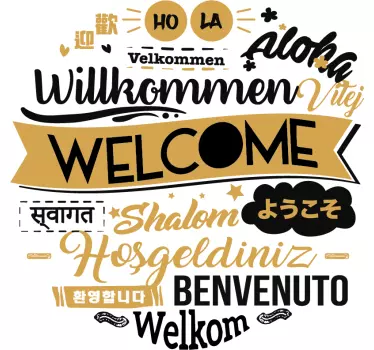 Autocolantes decorativos de lar Bem-vindo várias línguas - TenStickers
