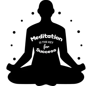 Autocolantes decorativos de motivação pessoal Meditação de texto - TenStickers