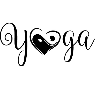 Autocolantes decorativos de outros desportos Yoga yin yang - TenStickers