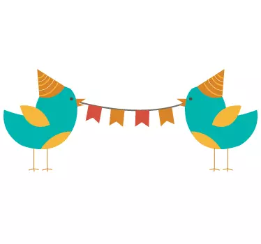 Autocolantes decorativos de pássaros de festa infantil - TenStickers