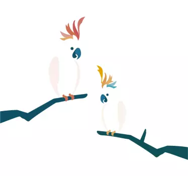 Autocolantes decorativos de pássaros e aves Cacatua - TenStickers