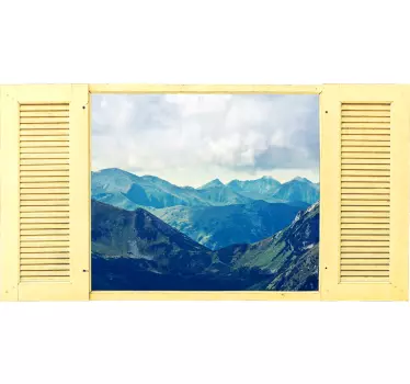 autocolantes decorativos efeitos visuais montanhas trompe l'oeil - TenStickers