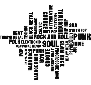 Autocolantes decorativos Musicais Estilos musicais - TenStickers