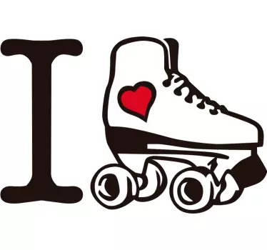 Autocolantes de outros desportos i love patinagem - TenStickers