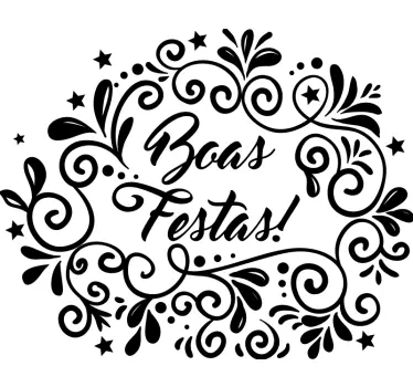 Autocolantes de Natal boas festas - TenStickers