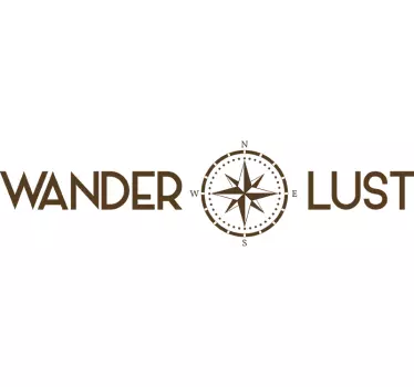 Autocolantes de viagens e aventuras wanderlust bussula - TenStickers