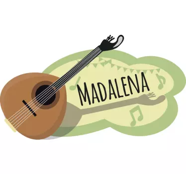 Autocolantes para quarto infantil guitarra portuguesa - TenStickers