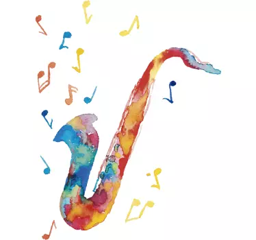 Autocolantes musica saxofone - TenStickers