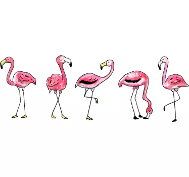 Autocolantes pequenos decorativos flamingo infantil - TenStickers