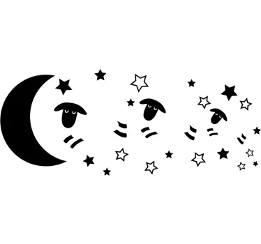 Autocolantes de ilustrações Contar carneirinhos - TenStickers