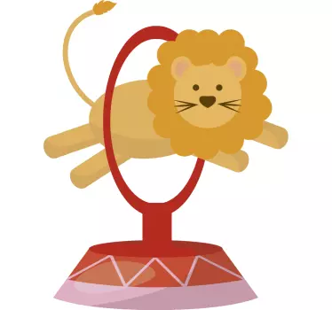 Autocolantes decorativos de circos e feiras de leão a saltar - TenStickers