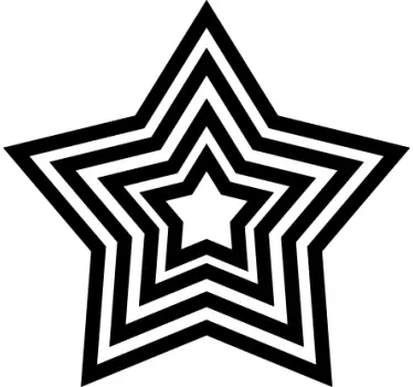 Adesivos decorativos de figuras variadas Estrelas concêntricas - TenStickers
