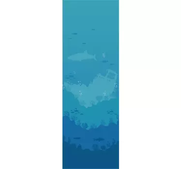 Autocolantes marítimos fundo marinho 3D - TenStickers