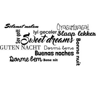 Autocolantes decorativos de outros textos boa noite - TenStickers