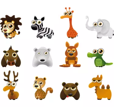 Autocolantes parede infantil animais - TenStickers