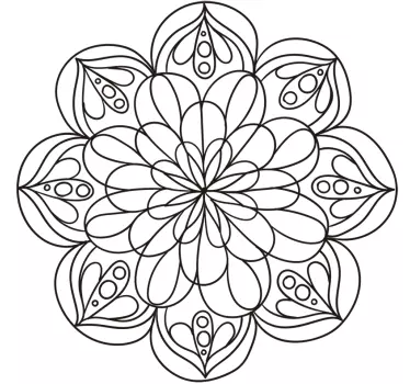 Autocolante sala de estar flor mandala - TenStickers