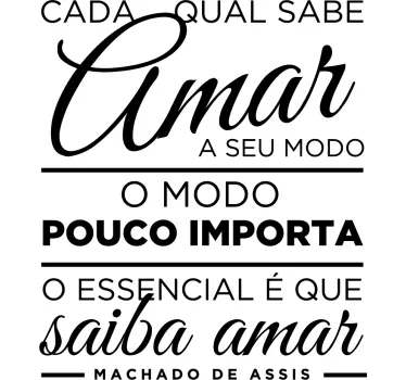 Autocolantes de citações celebres frase de amor - TenStickers