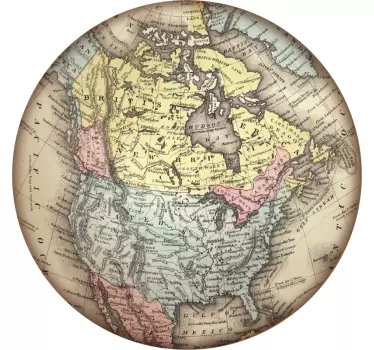 Adesivos vinil relogio de parede mapa relógio - TenStickers