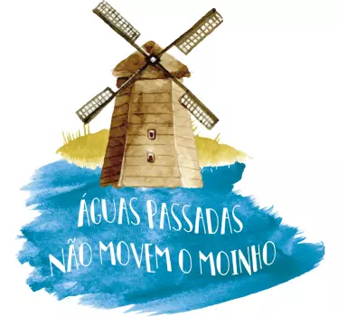 Autocolantes de provérbios populares águas passadas - TenStickers