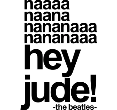 Autocolantes de letras de canções musica minimalista - TenStickers