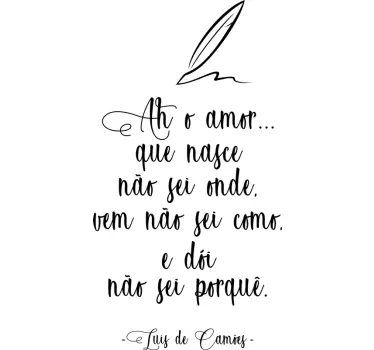 Autocolantes de citações celebres poema de amor - TenStickers