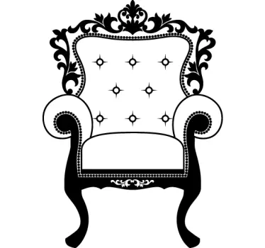 Autocolantes para sala de jantar Cadeira de Luis XIV - TenStickers