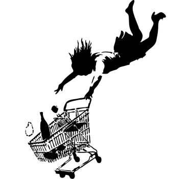 Banksy comprar leilão skid arte da parede do vinil - TenStickers